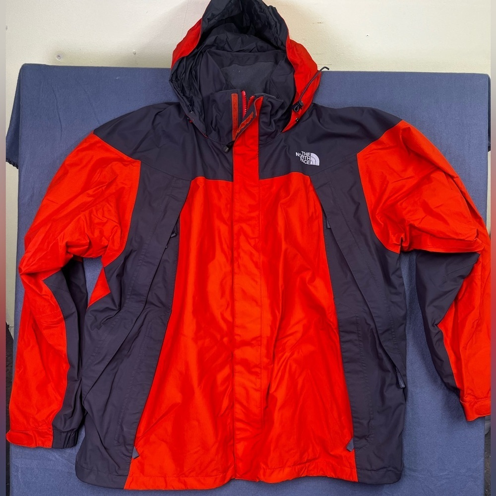 The North Face XL Orange and Gray Gore-Tex Waterproof Rain Jacket